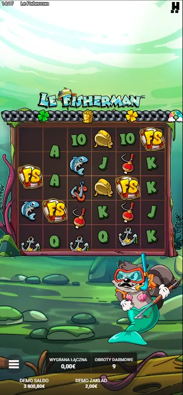 Le Fisherman slot ekran celebracji wygranej 100x