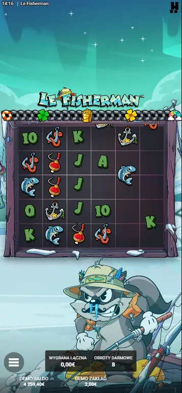 Le Fisherman Hacksaw Gaming bonus On Thin Ice z progresją Big Catch Bar